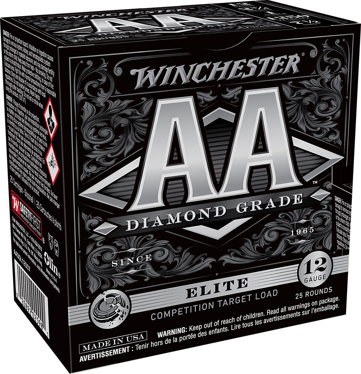 Winchester Ammo AADGL12507 AA Diamond Grade 12 Gauge 2.75" 1 oz 7.5 Shot 25 Per Box/ 10 Cs