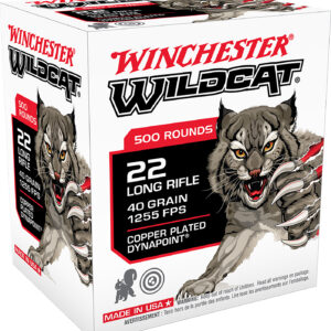 Winchester Ammo WW22LRB Wildcat  22LR 40gr Copper Plated DynaPoint 500 Per Box/10 Case *Bulk
