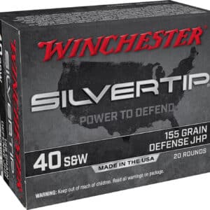 Winchester Ammo W40SWST Silvertip 40S&W 155gr Silvertip Jacket Hollow Point 20 Per Box/10 Case