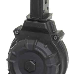 ProMag DRMA22 Standard 50rd Drum 9mm Luger Fits CZ Scorpion Black DuPont Zytel Polymer