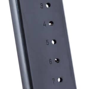 Mec-Gar MGCO4507BPF Standard  Blued Detachable 7rd 45 ACP for 1911 Officer
