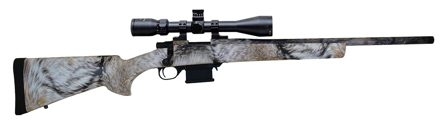 Howa HMA70622FY M1500 Mini Action Full Size 6.5 Grendel 5+1 20" Yote Camo Dip Threaded Barrel, Steel Receiver Drilled & Tapped, Fixed HTI Yote Synthetic Stock, Nikko Stirling GamePro 4-12x40mm