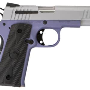 Citadel CIT380OLALA M1911 Baby Compact Frame 380 ACP 7+1, 3.75" Stainless Steel Barrel, Silver Serrated Steel Slide, Crushed Orchard Cerakote Aluminum Frame w/Beavertail, Ambidextrous
