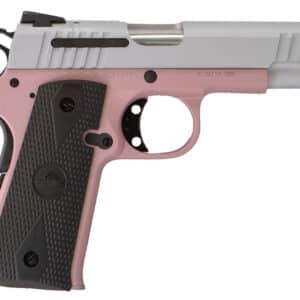 Citadel CIT380ROSE M1911 Baby Compact Frame 380 ACP 7+1, 3.75" Stainless Steel Barrel, Silver Serrated Steel Slide, Rose Cerakote Aluminum Frame w/Beavertail, Ambidextrous