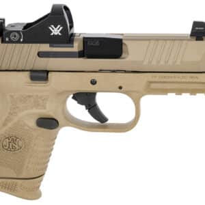 FN 66100797 509 Compact Tactical 9mm Luger 4.32" Threaded Barrel, 12+1/24+1, FDE Polymer Frame w/Mounting Rail, Optic Cut FDE Stainless Steel Slide, Includes Viper Red Dot