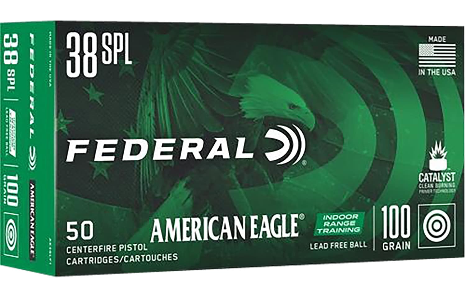 Federal AE38LF1 American Eagle IRT 38Special 100gr Lead Free IRT 50 Per Box/10 Case