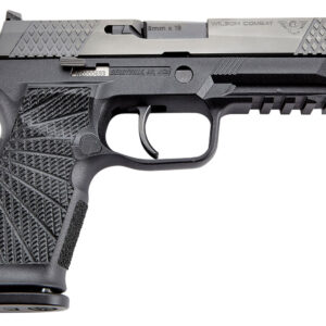 Wilson Combat SIGWCP320FPBATC P320  9mm Luger 17+1 4.70" Black Steel Barrel, Black DLC Serrated Stainless Steel Slide, Black Polymer Frame w/Picatinny Rail, Curved Trigger, Black Polymer Grip