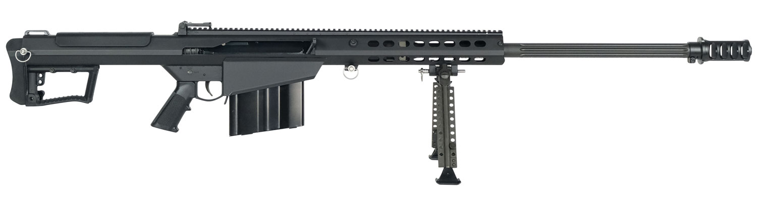 Barrett 18059 M107A1  50 BMG 29" 10+1 Black Cerakote Black Fixed w/Sorbothane Recoil Pad Stock Black Polymer Grip