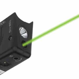 Nightstick TSM11G Tactical Weapon-Mounted Light w/Green Laser Black Polymer Compatible w/ Glock 42/43/43X/48, 150 Lumens White LED Bulb/Green Laser, 104 Meters Beam, Trigger Guard Mount