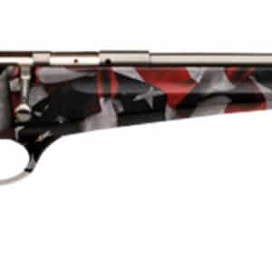 Savage Arms 13801 Rascal Youth 22 LR 1rd 16.13" Satin Black Sporter Barrel, Satin Black Carbon Steel Receiver, American Flag Fixed Synthetic Stock, Right Hand