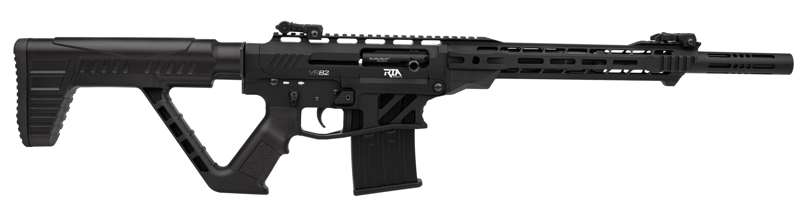 Rock Island VR82 VR82 Mag-Fed 20 Gauge with 18" Barrel, 3" Chamber, 5+1 Capacity, Black Anodized Metal Finish & Black Synthetic Stock Right Hand (Full Size)