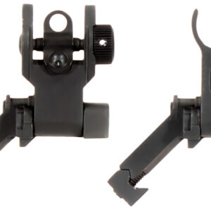 Aim Sports MT45FS AR Low Profile 45 Degree Flip-Up Sight Set Black Anodized 45 Degree Low Profile for AR-15