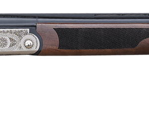 Pointer KAR2028 Acrius 20 Gauge with 28" Black O/U Barrel, 3" Chamber, 2rd Capacity, Nickel Engraved Metal Finish & Turkish Walnut Stock Right Hand (Full Size) Includes 5 Chokes