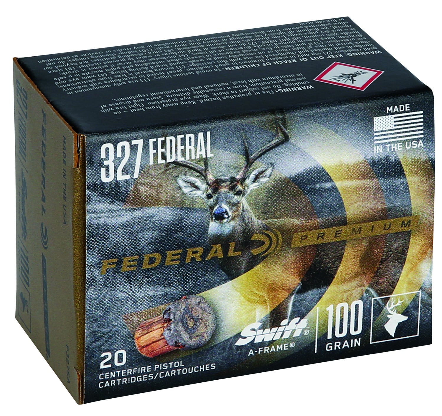 Federal P327SA Premium 327FederalMag 100gr Swift A Frame 20 Per Box/10 Case
