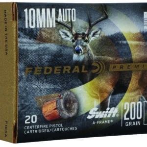 Federal P10SA Premium 10mmAuto 200gr Swift A Frame 20 Per Box/10 Case