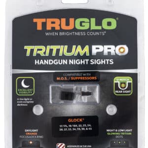 TruGlo TG231G1MC Tritium Pro Black | Green Tritium Orange Outline Front Sight Green Tritium Rear Sight