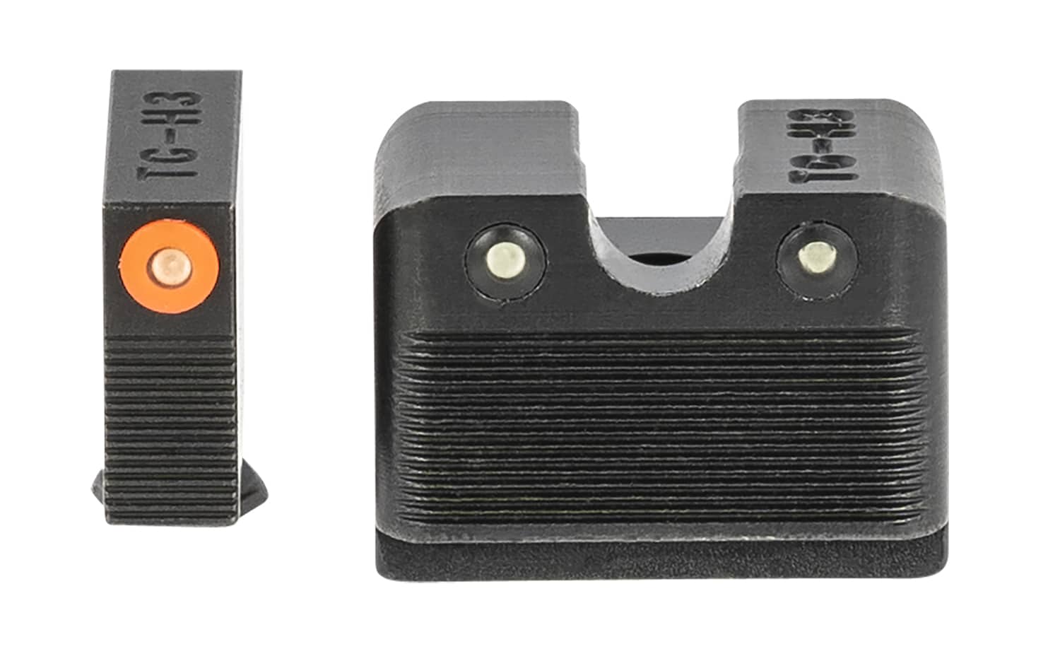 TruGlo TG231G2MC Tritium Pro Black | Green Tritium Orange Outline Front Sight Green Tritium Rear Sight