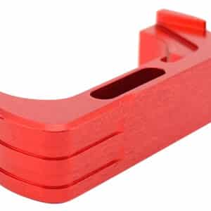 Cross Armory CRG5MCRD Mag Catch  Extended Compatible w/Glock Gen4-5 Red Anodized Aluminum