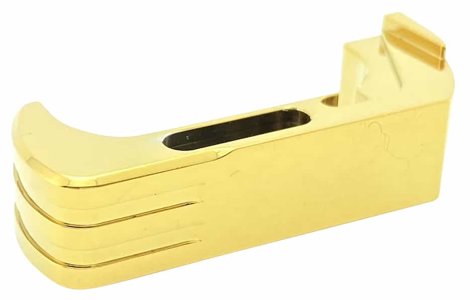 Cross Armory CRG5MCGD Mag Catch Extended Compatible w/Glock Gen4-5 Gold Anodized Aluminum