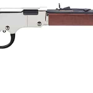Henry H004SL Golden Boy Silver Large Loop 22 Short, 22 Long or 22 LR Caliber with 16 LR/21 Short Capacity, 20" Blued Barrel, Nickel-Plated Metal Finish & American Walnut Stock Right Hand (Full Size)