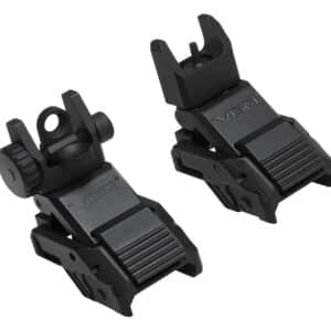 NcStar VMARFLC Pro Series Flip Up Front and Rear Sights Black Flip Up for AR-Platform