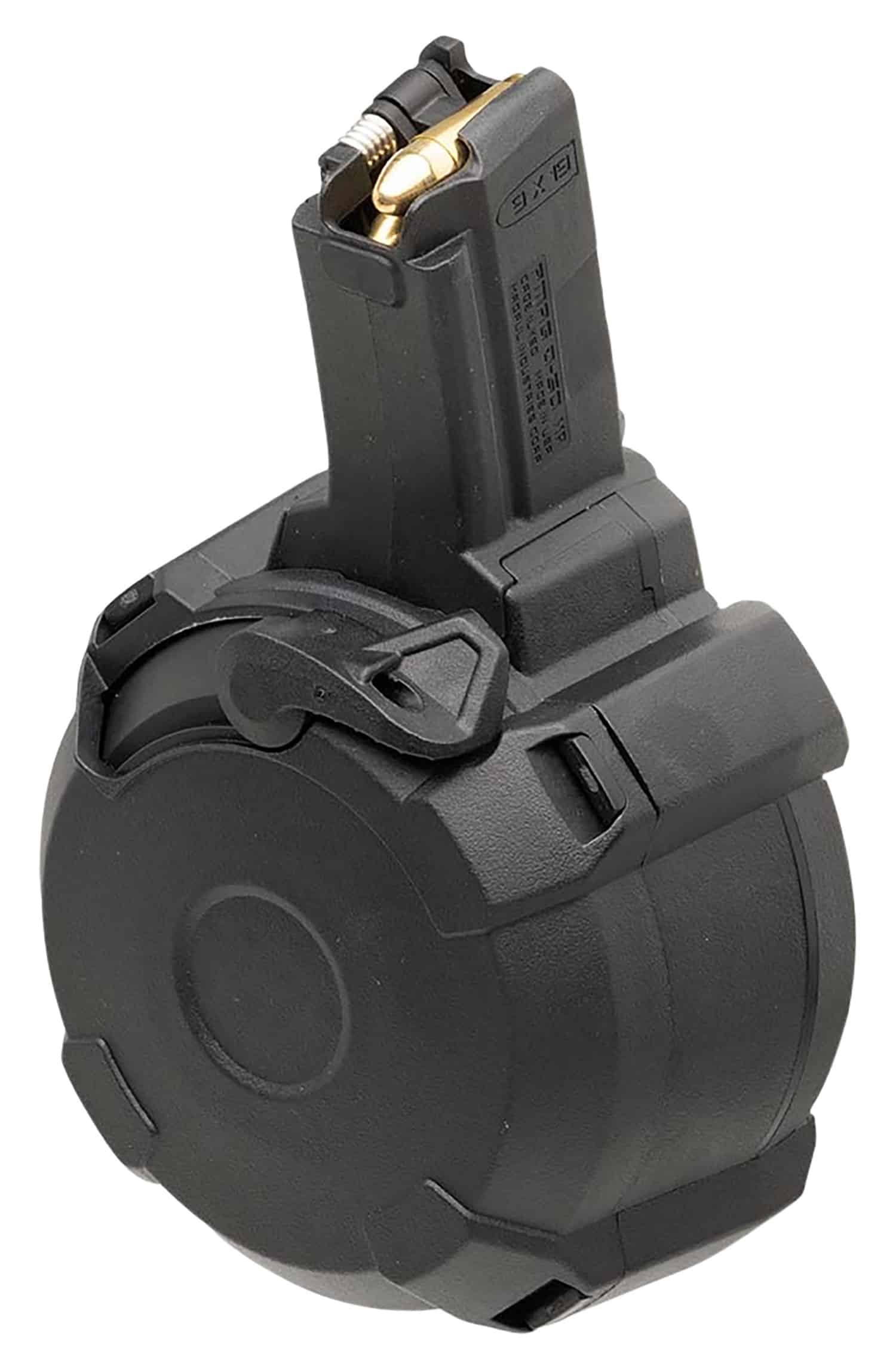 Magpul MAG1181BLK PMAG Black Drum 50rd 9mm Luger for H&K MP5/94