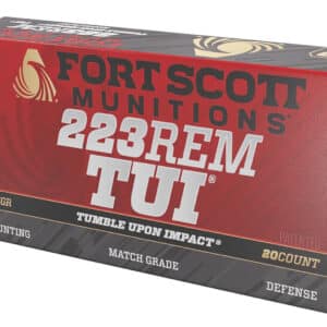 Fort Scott Munitions 223055SCV Tumble Upon Impact (TUI)  223Rem 55gr Solid Copper Spun 20 Per Box/25 Case
