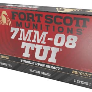 Fort Scott Munitions 7MM08120SCV1 Tumble Upon Impact (TUI) Rifle 7mm-08Rem 120gr Solid Copper Spun 20 Per Box/10 Case