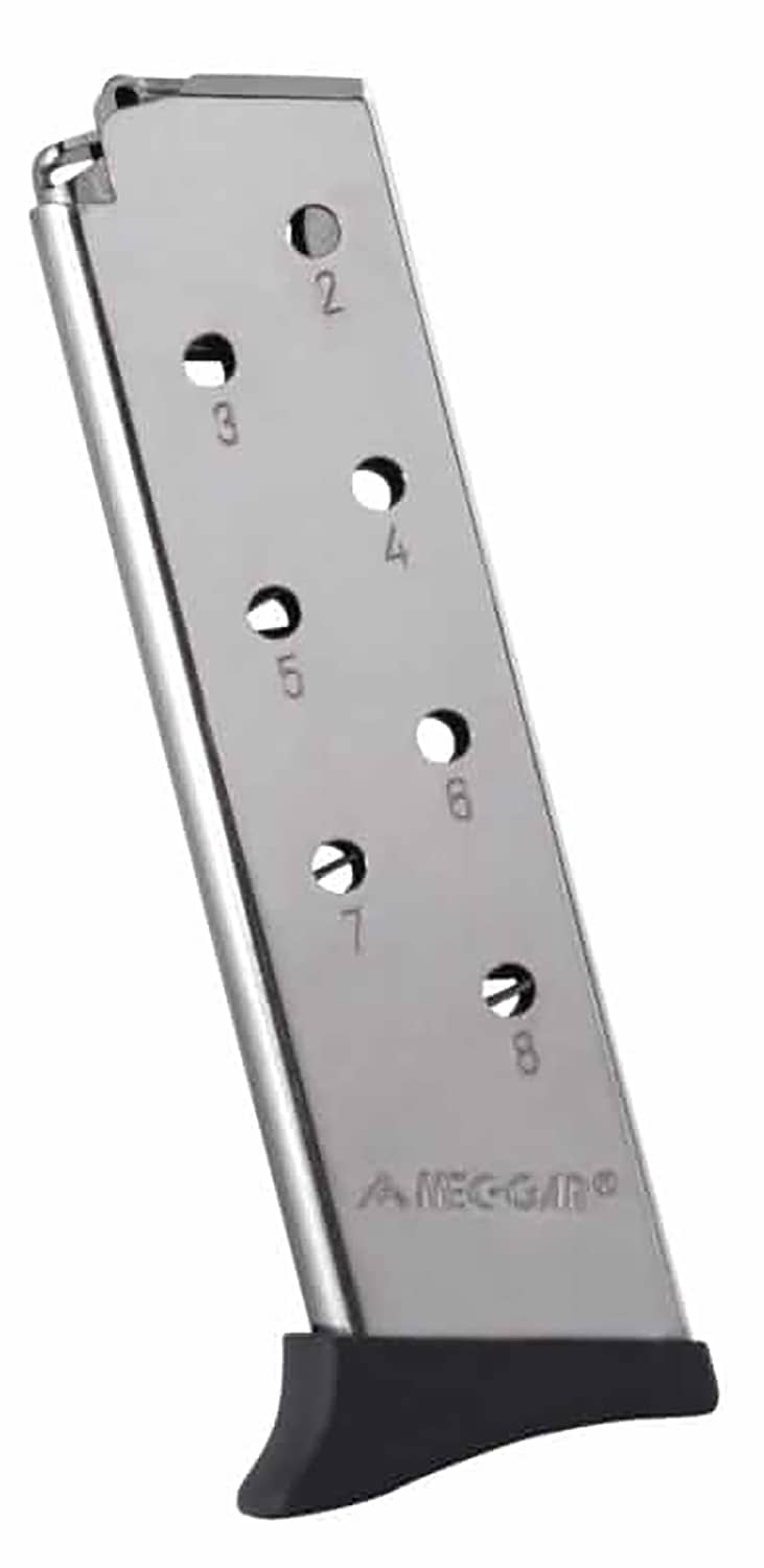 Mec-Gar MGBT3808N Standard 8rd Detachable w/Finger Rest 380 ACP Fits Bersa Thunder Nickel Carbon Steel