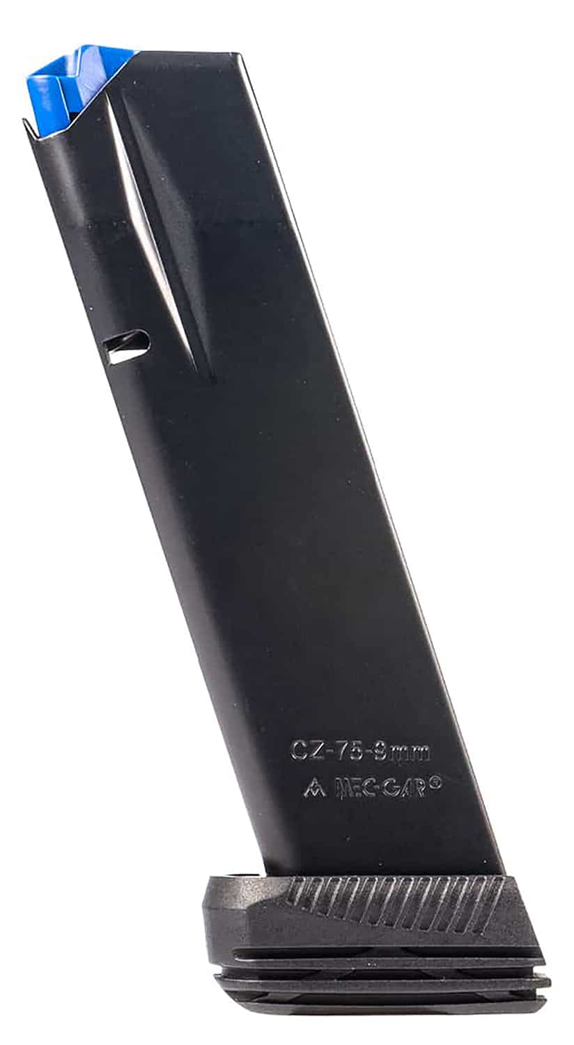 Mec-Gar MGCZ7519M Standard 19rd Extended 9mm Luger Fits CZ75B/CZ Shadow 2/CZ 75 SP-01/CZ Shadow/CZ 85B Blued w/Anti-Friction Coating Carbon Steel