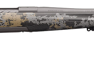 Browning 035540299 X-Bolt Mountain Pro 6.8 Western 3+1 24" MB Fluted Tungsten Gray Cerakote Accent Graphic Black Carbon Fiber Stock Right Hand (Full Size)