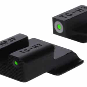 TruGlo TGTG231MP4W Tritium Pro  Black | Green Tritium White Outline Front Sight Green Tritium Rear Sight