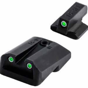TruGlo TGTG231A1W Tritium Pro  Black | Green Tritium White Outline Front Sight Green Tritium Rear Sight