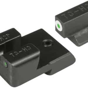 TruGlo TGTG231N4W Tritium Pro Green Tritium Front & Rear/ Black Nitride Fortress Frame, Fits 1911 3" Officer & 4.25", Front Sight Dovetail/Rear Sight Dovetail Mount