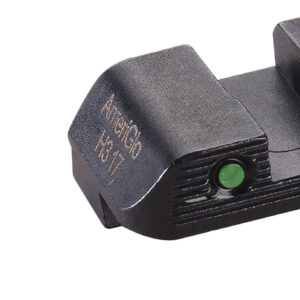 AmeriGlo GL822 Trooper Sight Set for Glock  Green Tritium LumiGreen Outline Front Sight-Green Tritium Black Outline Rear Sight