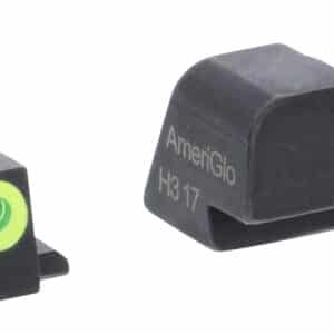 AmeriGlo SG301 i-Dot Sight Set for SIG Sauer Green Tritium LumiGreen Outline Front Sight-Green Tritium Rear Sight