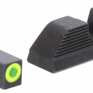 AmeriGlo GL354 Protector Sight Set for Glock  Green Tritium LumiGreen Outline Front Sight-Black Serrated Rear Sight