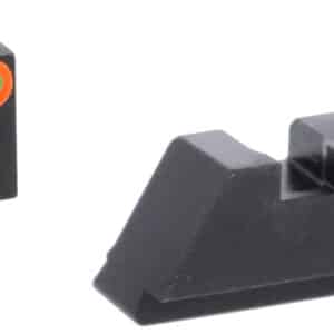 AmeriGlo GL511 Optic Compatible Sight Set for Glock XL Tall Green Tritium Orange Outline Front Sight-Green Tritium Black Rear Sight