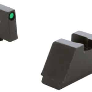 AmeriGlo GL810 Optic Compatible Sight Set for Glock 2XL Tall Green Tritium Black Outline Front Sight-Black Rear Sight
