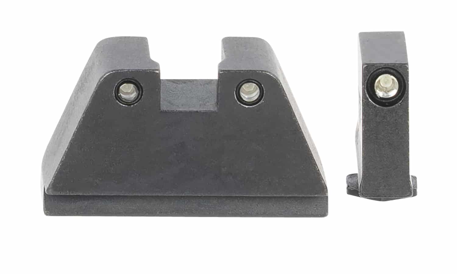 AmeriGlo GL814 Optic Compatible Sight Set for Glock 2XL Tall Green Tritium Black Outline Front Sight-Green Tritium Black Outline Rear Sight