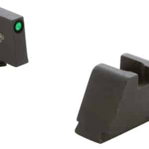 AmeriGlo GL811 Optic Compatible Sight Set for Glock  3XL Tall Green Tritium Black Outline Front Sight-Black Rear Sight