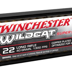 Winchester Ammo WW22LRSSD Wildcat Super Speed 22LR 40gr Copper Plated DynaPoint 100 Per Box/20 Case
