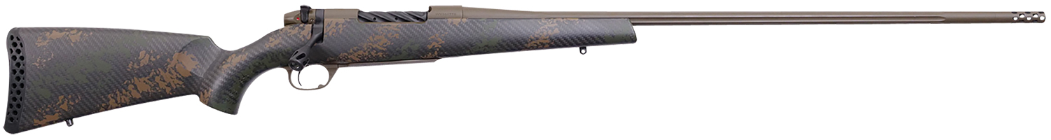Weatherby MBC20N653WR8B Mark V Backcountry 2.0 6.5-300 Wthby Mag 3+1 26" Barrel, Patriot Brown Cerakote Metal Finish, Brown Sponge Pattern Black Peak 44 Blacktooth Stock