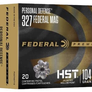 Federal P327HST1S Premium Personal Defense 327FederalMag 104gr Jacketed Hollow Point 20 Per Box/10 Case