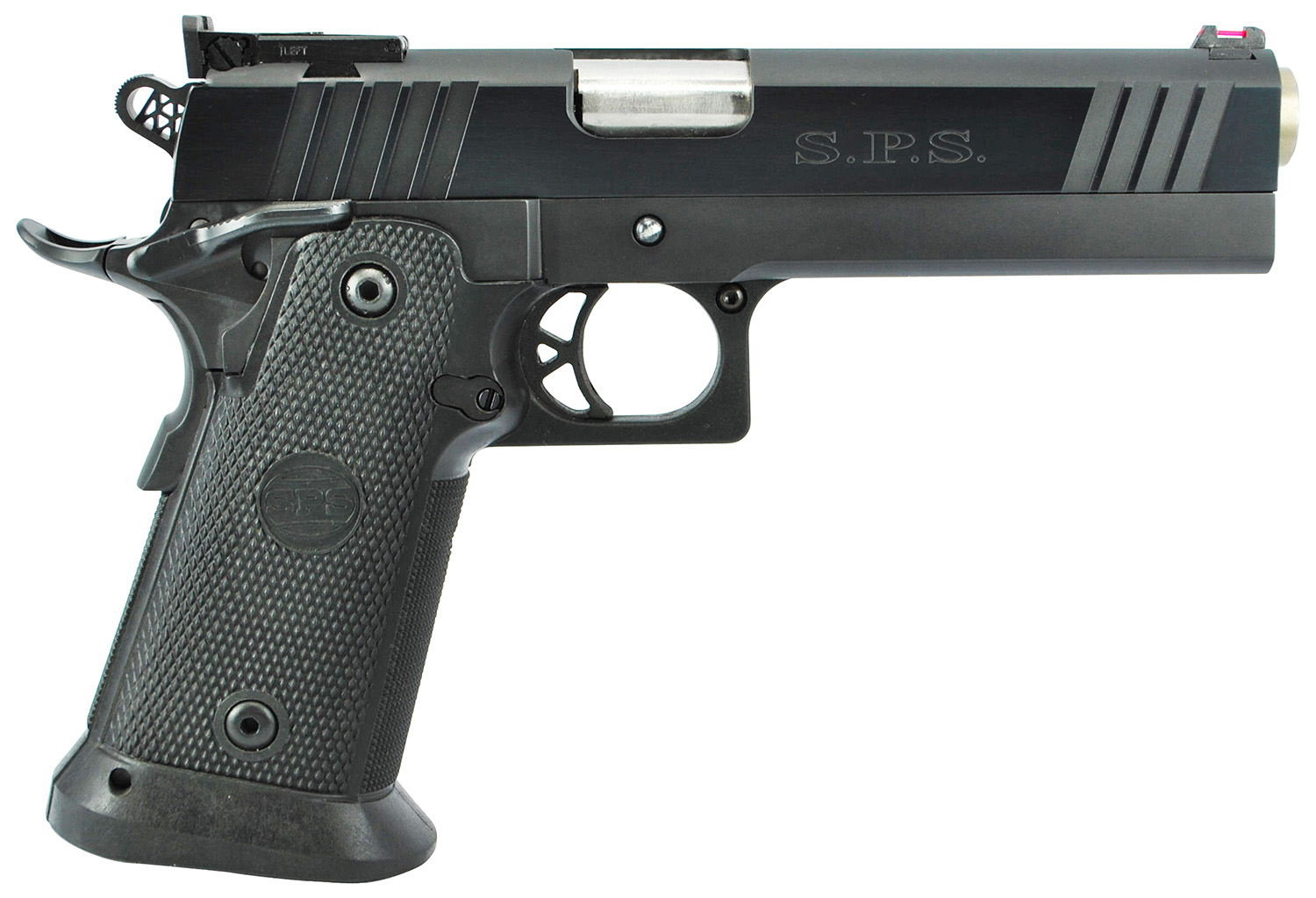 TriStar 85675 SPS Pantera 1911 Full Size Frame 9mm Luger 18+1 5" Stainless Steel Barrel, Black Chrome Serrated Steel Slide, Black Steel Frame w/Beavertail, Black Polymer Grip, Right Hand