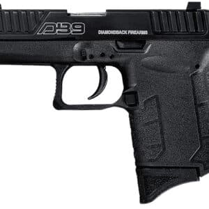 Diamondback DB0200P001 DB9 Gen4 Micro-Compact Frame 9mm Luger 6+1, 3.10" Stainless Steel Barrel, Black Serrated Stainless Steel Slide, Black Polymer Frame w/Beavertail & Grip