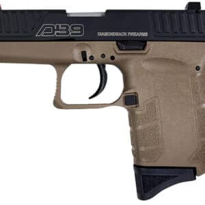 Diamondback DB0200P061 DB9 Gen4 Micro-Compact Frame 9mm Luger 6+1, 3.10" Stainless Steel Barrel, Black Nitride Serrated Stainless Steel Slide, Flat Dark Earth Polymer Frame & Grip