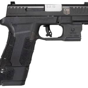 Diamondback DB0301P001 DBAM29 Sub-Compact 9mm Luger 3.50" 12+1,17+1 Overall Black Finish with Serrated Nitride Stainless Steel Slide, Polymer Grip & Picatinny Rail Includes Viridian Laser & Holster