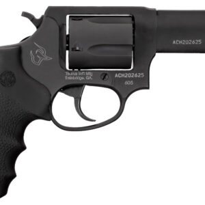Taurus 260531NS 605 SA/DA 38 Speical +P or 357 Mag 5 Shot 3" Barrel, Overall Matte Black Finish Stainless Steel, Finger Grooved Black Hogue Rubber Grip, Night Front Sight
