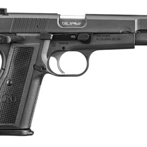 FN 66101115 High Power 9mm Luger 10+1 4.70" Black Target Crown Steel Barrel, Black PVD Serrated Steel Slide & Steel Frame w/Beavertail, Black Polymer Grip, Ambidextrous